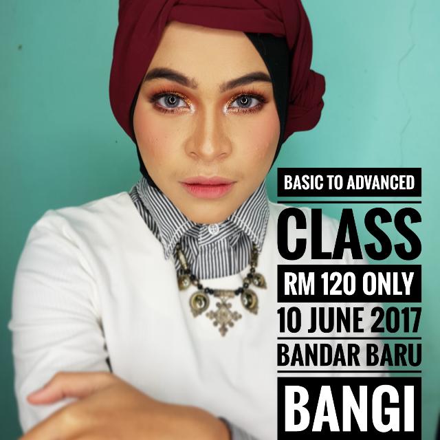 BASIC TO ADVANCED MAKEUP CLASS (Category: Makeup) located in Kuala Lumpur. Submitted by onieyusof (Listing ID 107537836, Image 1). Description: Please share this post ❤❤❤❤❤❤❤❤❤❤ Kelas utk bulan Ramadhan dah open. Khas utk make up raya uolss. Dah laa RM 120 jerrrr. Siap demo dan praktikal dimuka sendiri. Dapat sijil penyertaan lagi dan barang disediakan. Rugi tak join. Kita akan belajar : 💄kenali skin anda 💄buat make up tahan 12 jam even dah mak