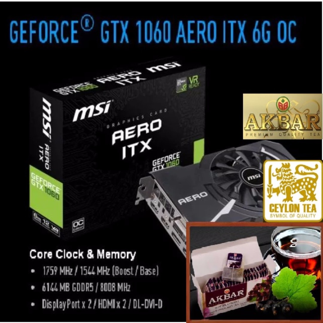 Msi Gtx 1060 Aero Itx 6g Oc Free Akbar x2g Blackcurrant Mountain Fresh Tea Electronics Computer Parts Accessories On Carousell