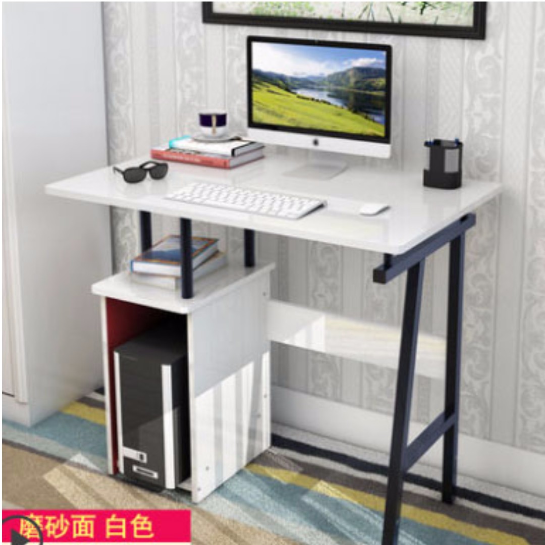 Simple And Neat White Desktop Table Home Furniture On Carou Photo