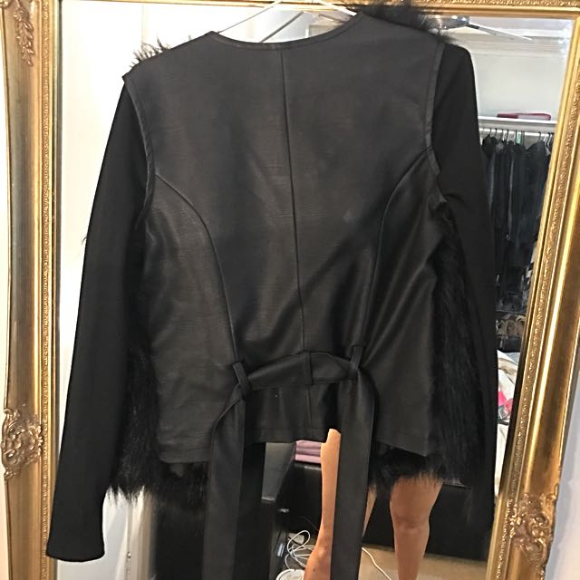 Tiger Mist Blessed Are The Meek Faux Fur Leather Jacket Black Tiger Mist Blessed Are The Meek Faux Fur Leather Jacket Black Women S Fashion Clothes On Carou