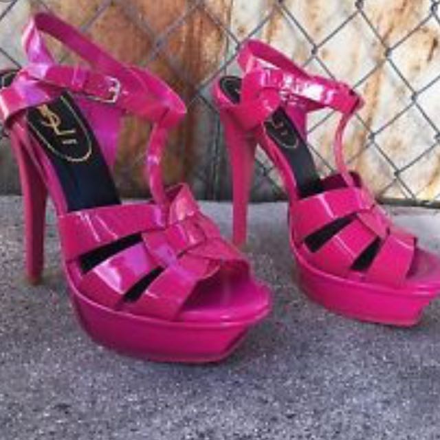 ysl heels pink