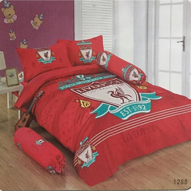 Cadar Liverpool Fc Bed Sheets Queen King Comforter Home Furniture Home Decor On Carousell