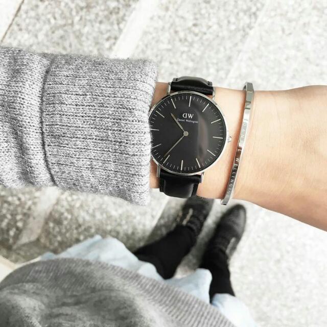REDUCED Daniel Wellington Classic Cuff Silver Women s Fashion
