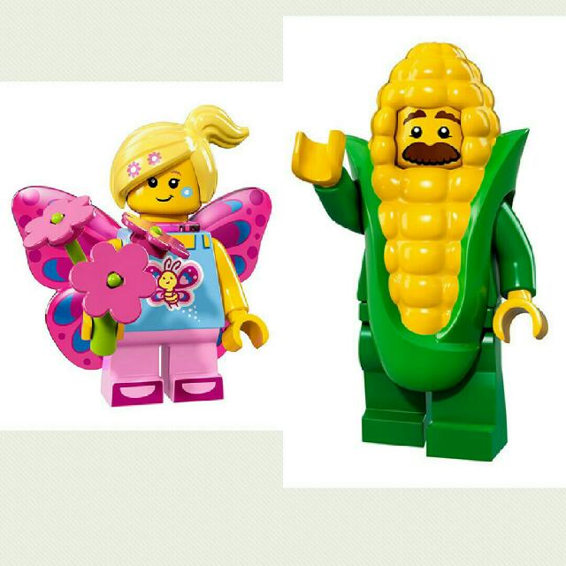 Lego Series 17 Butterfly Girl And Corn Guy Hobbies Toys Toys Games on Carousell