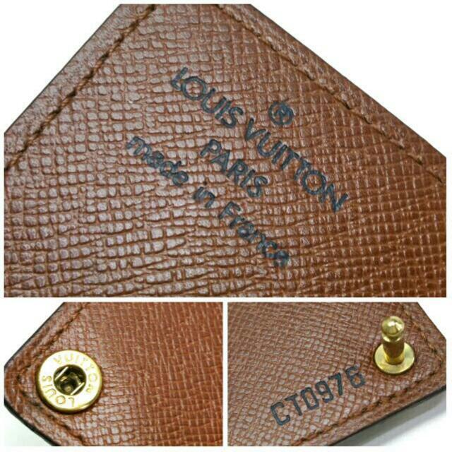 Auth Louis Vuitton Monogram Porte Cartes Credite Pression M60937 Card Case
