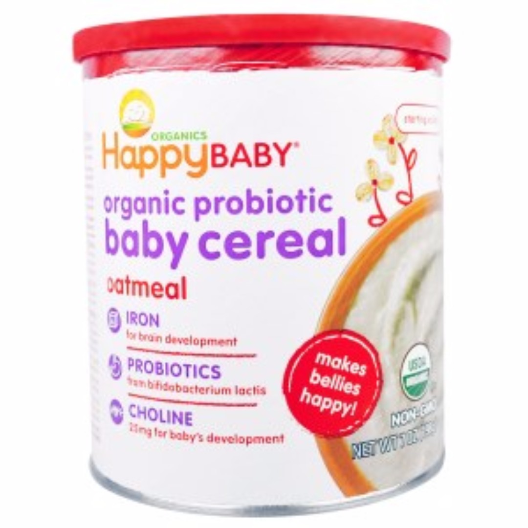 Nurture Inc Happy Baby Organic Probiotic Baby Cereal Oatmeal 7 Oz 198 G Babies Kids Nursing Feeding On Carousell