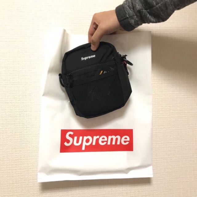 Supreme Small Shoulder Sling Bag In Black SS17 Men s Fashion Bags Sling Bags on Carousell