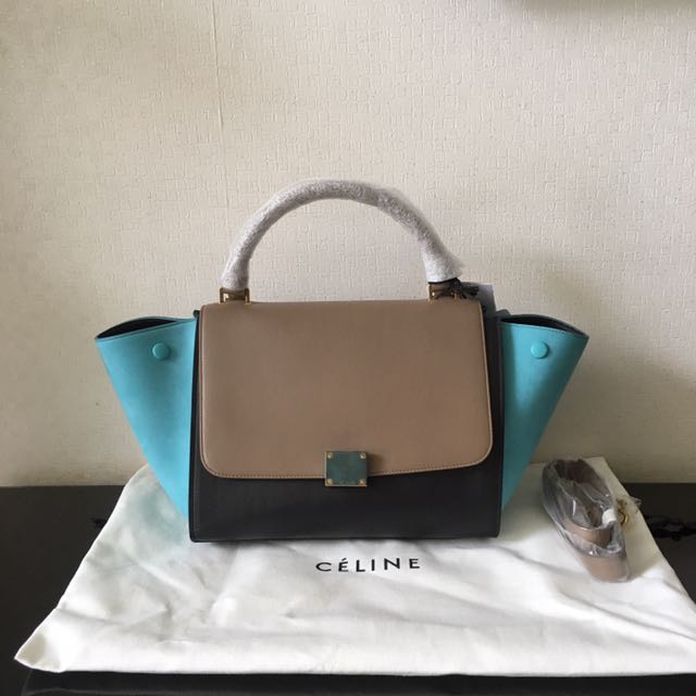 celine tricolor trapeze bag