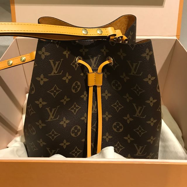 brand New Louis Vuitton neo Noe In Orange Yellow Strap. Only Arrived, Women&#39;s Fashion, Bags ...
