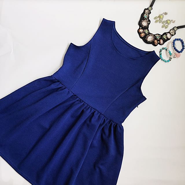 Electric blue skater sales dress
