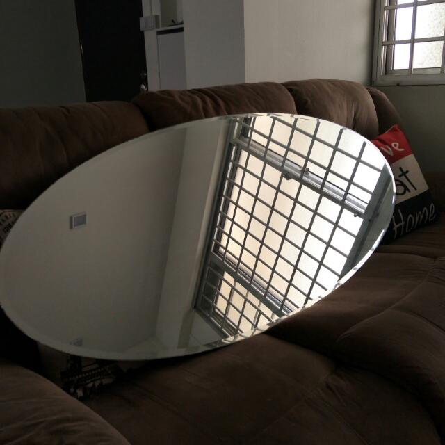ikea kolja long oval mirror furniture home living home decor mirrors on carousell