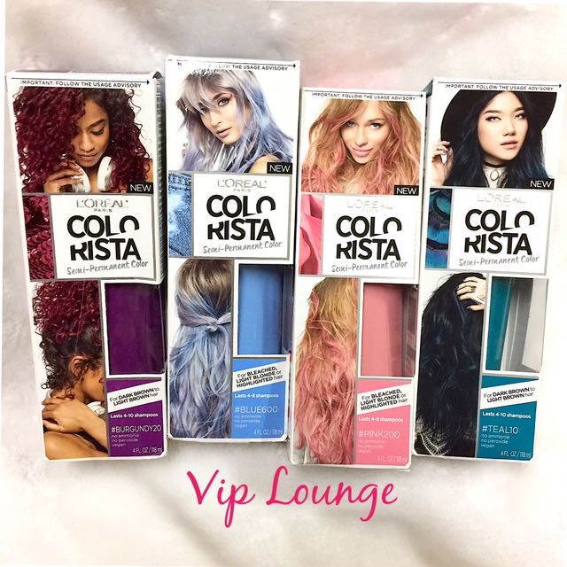 Loreal Colorista Semi Permanent Hair Color Health Beauty Hair Care On Carousell Semi permanent hair color deposits color onto the surface of your hair and brightens up your mane. loreal colorista semi permanent hair color