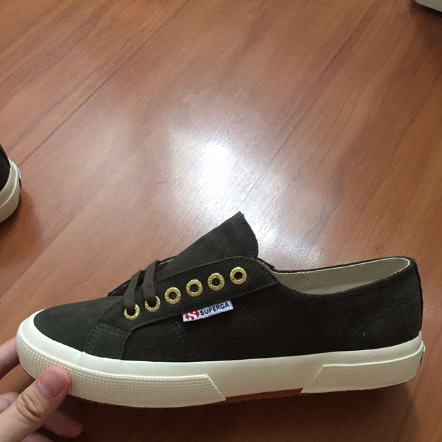 Authentic Superga Military Green Women s Fashion Footwear Sneakers on Carousell