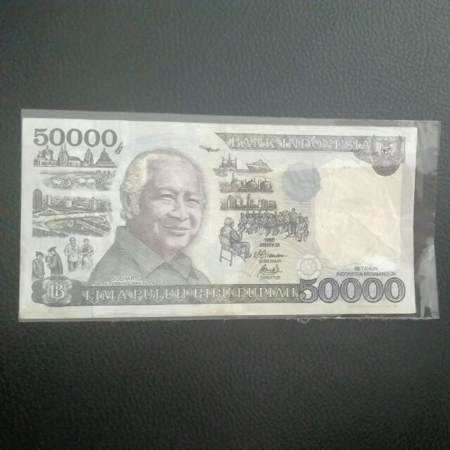 Uang 50rb Soeharto Tahun 1995 Antik Uang Lama Di Carousell