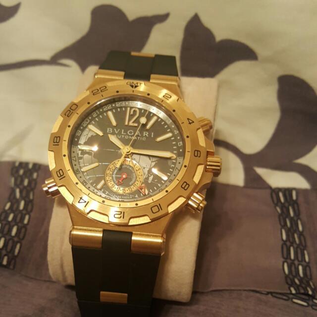 bvlgari solid gold watch