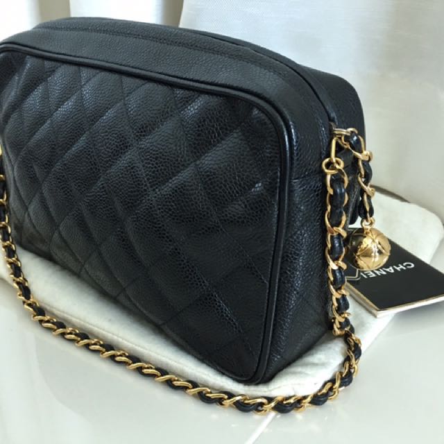 CHANEL Camera Bag In Premium Caviar Leather