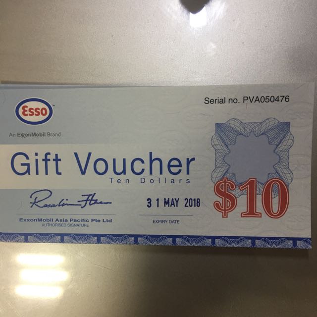 ESSO Gift Vouchers ($200 Worth), Tickets & Vouchers, Vouchers ...