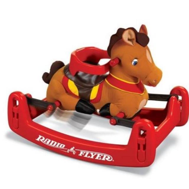 Radio flyer shop plush rocking horse