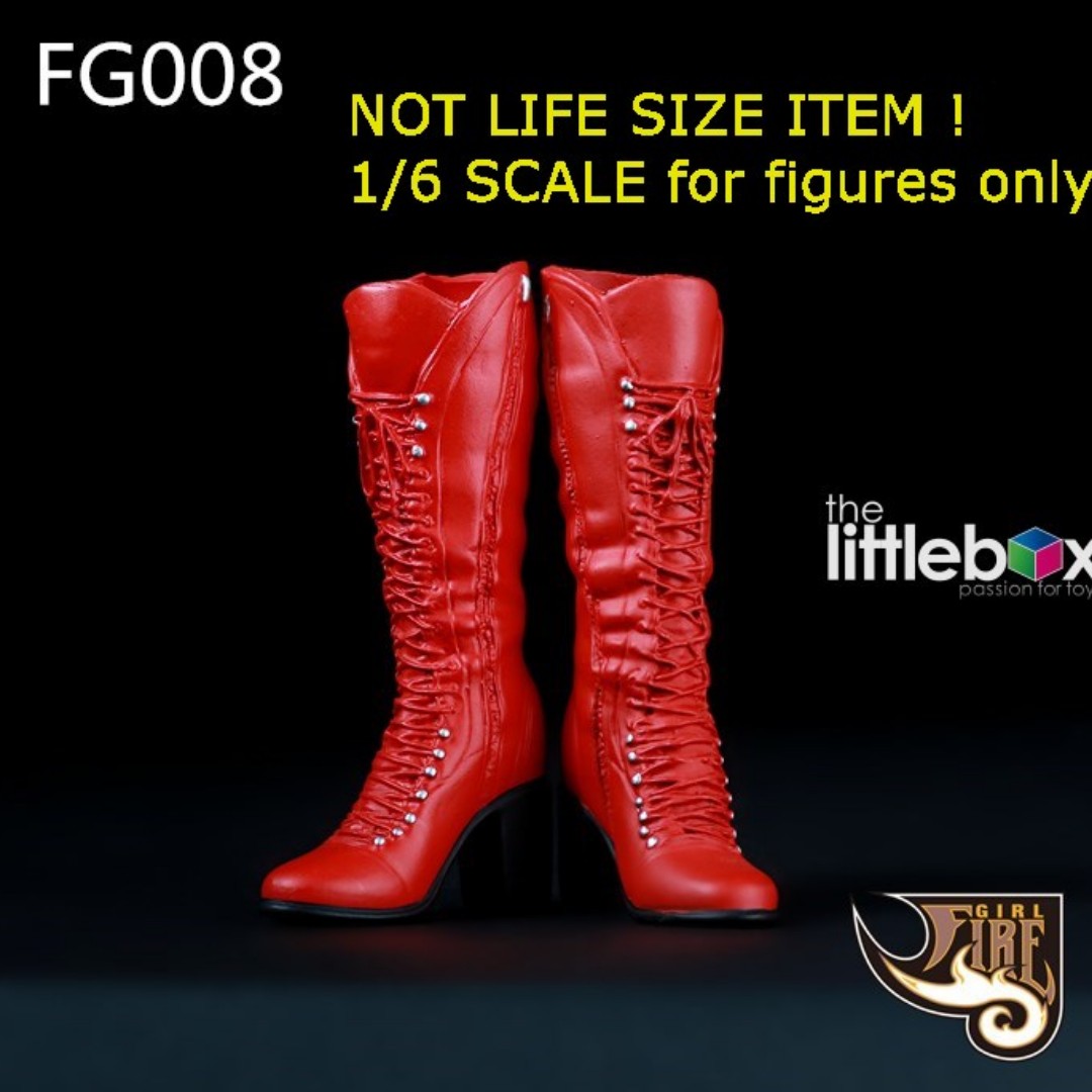 FREE LOCAL MAIL Female 1 6 Scale Boots Red Phicen Jiaou TBLeague
