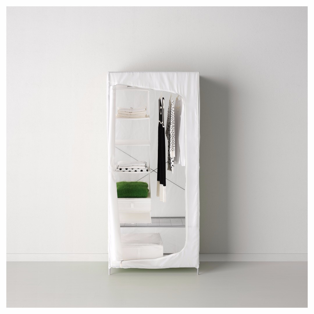 Free Ikea Breim Wardrobe In White Furniture Shelves Drawers