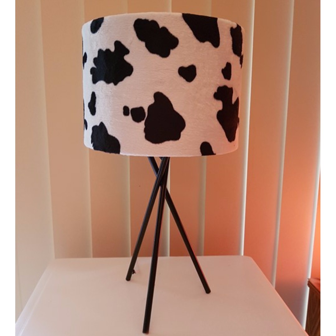 Reduced Gorgeous Fur Cow Print Lamp Shade Home Furniture Photo