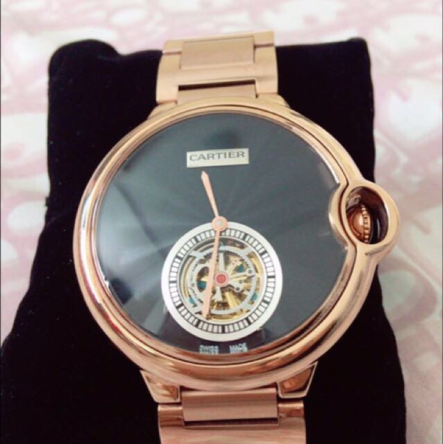 High Quality Rose Gold Cartier Replica Watch Men S Fashion Watches On Carousell