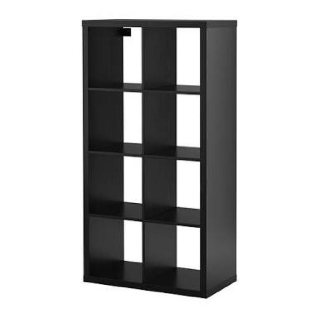 IKEA shelves (KALLAX) Black, Furniture & Home Living, Furniture