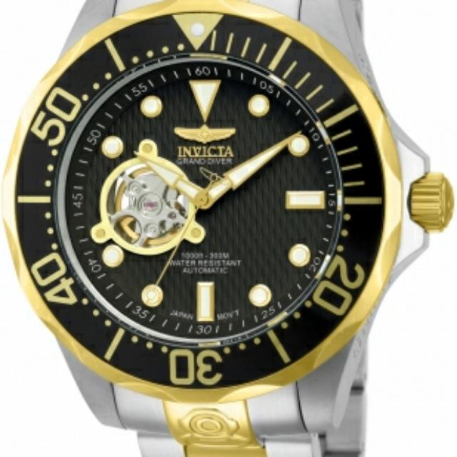 New Invicta Grand Diver Half Gold Model Automatic 13705 Worth