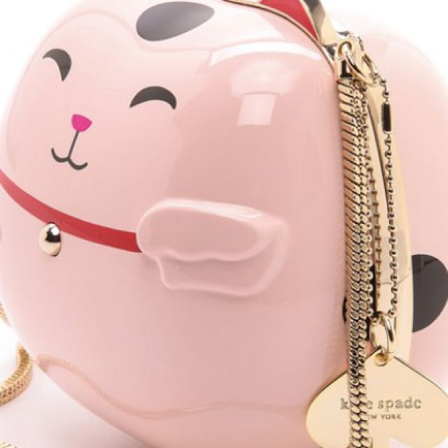 Kate Spade Hello Tokyo Lucky Cat Miniaudiere Pink Women S
