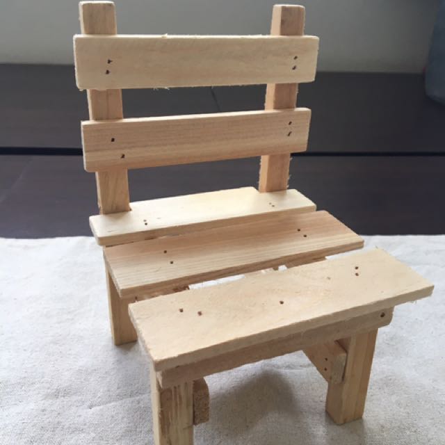 Miniature Wooden Chair, Furniture & Home Living, Furniture, Chairs on