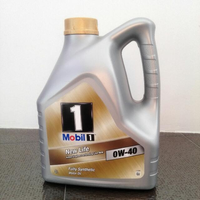 Mobil 1 New Life 0w 40 Engine Oil Car Accessories On Carousell