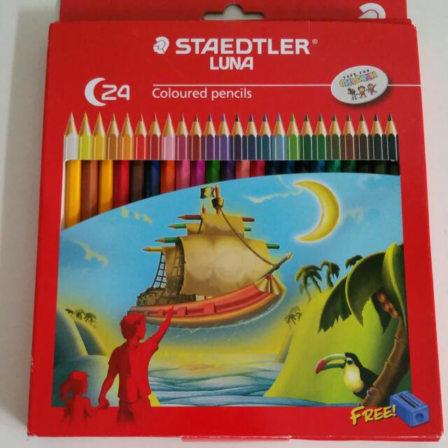 New Staedtler Luna Coloured Pencils 24 Books Stationery