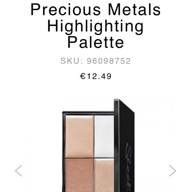 sleek precious metals highlighting palette