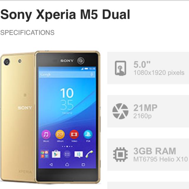 Sony Xperia M5 Dual Mobile Phones Tablets Android Phones Sony On Carousell