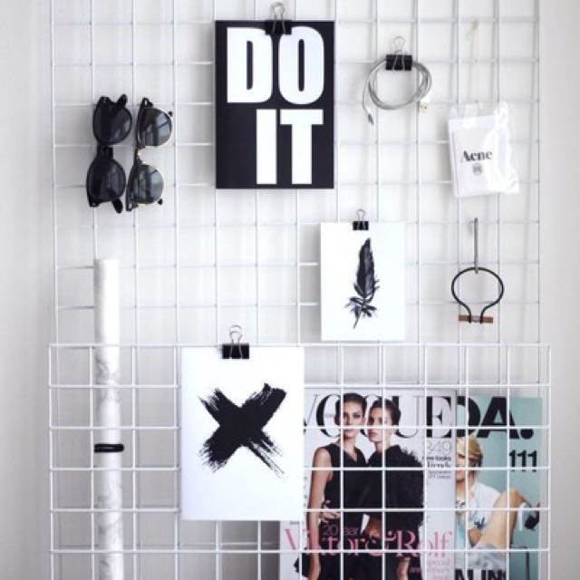 Wire Mesh Grid Wall Display Furniture Home Decor On Carousell
