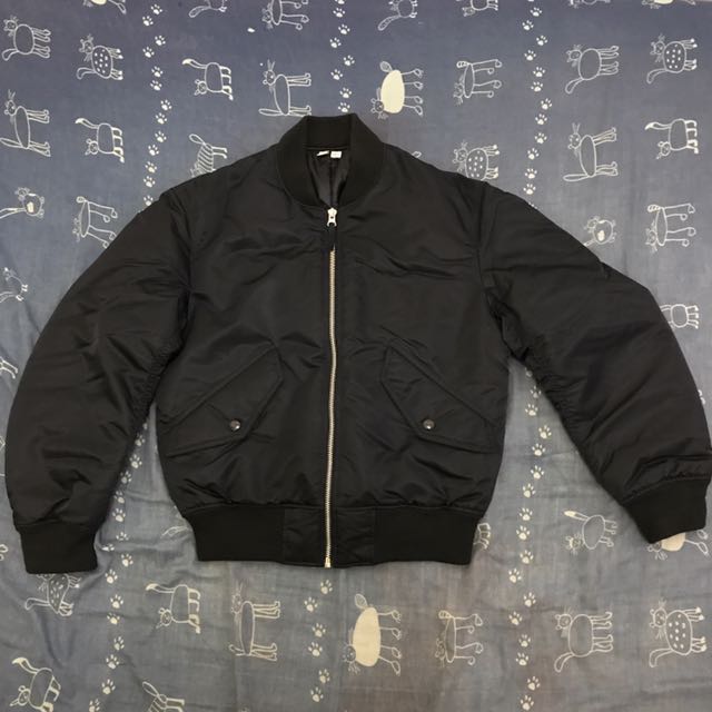 Bomber Jacket Uniqlo U Collection Navy Fesyen Pria Pakaian