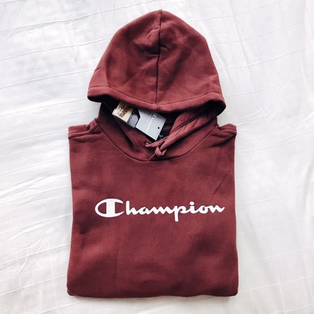 maroon champion hoodie mens