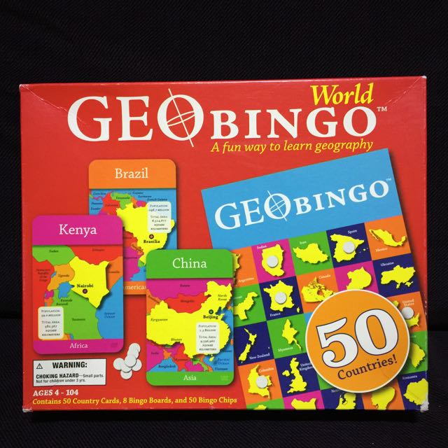 GEO TOYS World Geography Board Game, Hobbies & Toys, Toys & Games on
