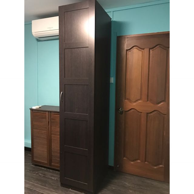 Ikea Pax Wardrobe Black Brown Furniture Shelves Drawers On