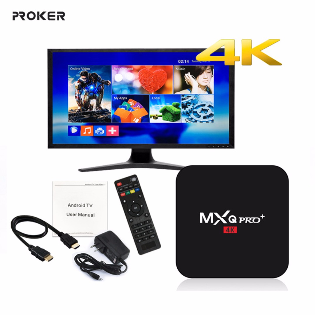 MXQ PRO+/Plus 4K Smart Android TV Box 2GB RAM+16GB ROM, TV & Home
