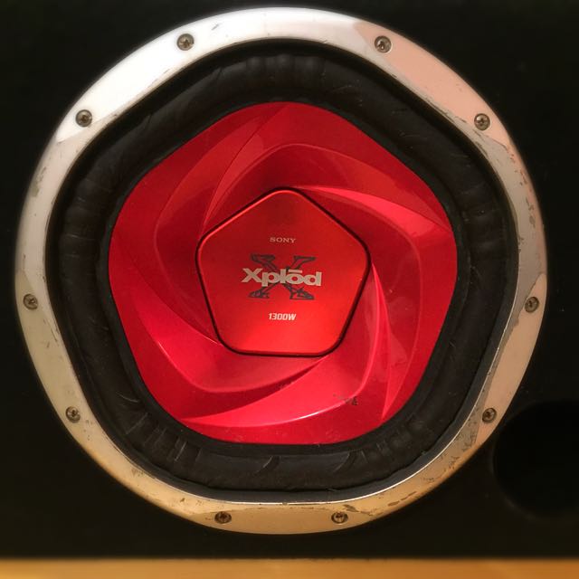Sony xplod 1300 watt subwoofer red new arrivals
