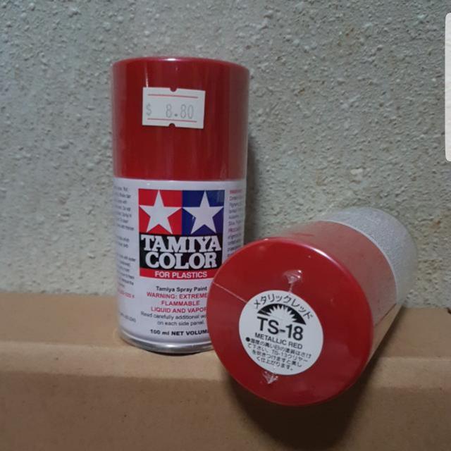 red metallic spray paint for plastic