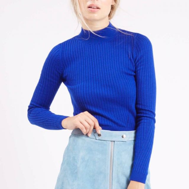 Topshop ribbed turtleneck top hot sale