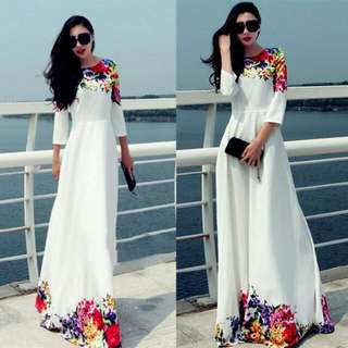 Maxi dress flower design