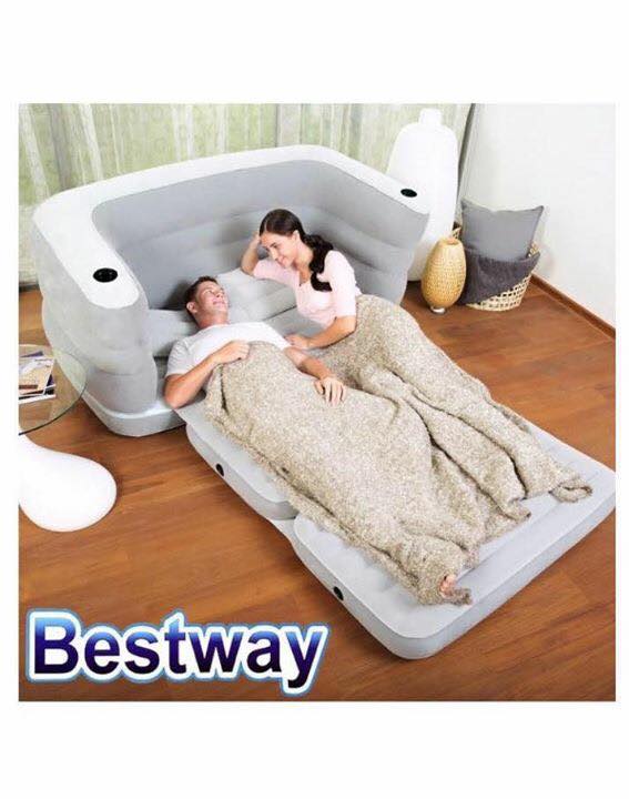 Bestway Lazy Sofa Bed (Category: Sofas) located in Manila. Submitted by sportshubb (Listing ID 108454174, Image 2). Description: Bestway Lazy Sofa Bed Good Quality Thick Texture FREE PUMP Price: 3800 Size : 200cm x 160cm x 64cm We can do door to door cash-on-delivery (COD) within Metro Manila Area or provincial area within selected places in Luzon Shipping: Nationwide Shipping fee will be shouldered by the customers Visit pur page Sports Hubb PM 