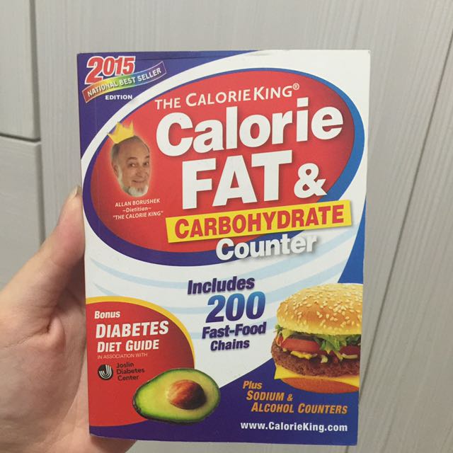 Calorie Fat Carbohydrate Counter Book Books Stationery