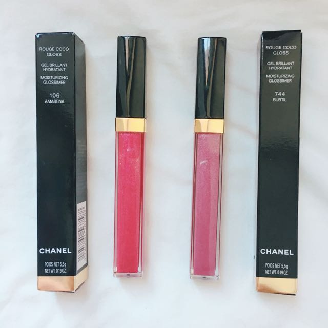 全新chanel Rouge coco Gloss #106 #744, 美容＆化妝品, 健康及美容- 香水＆香體噴霧- Carousell