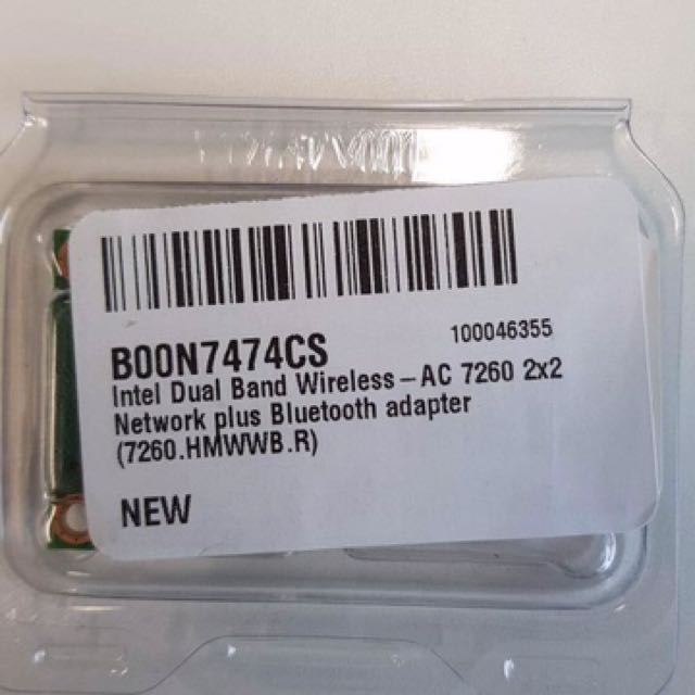 Intel Dual Band Wireless-AC 7260 2x2 Network plus Bluetooth adapter  (7260.HMWWB.R)
