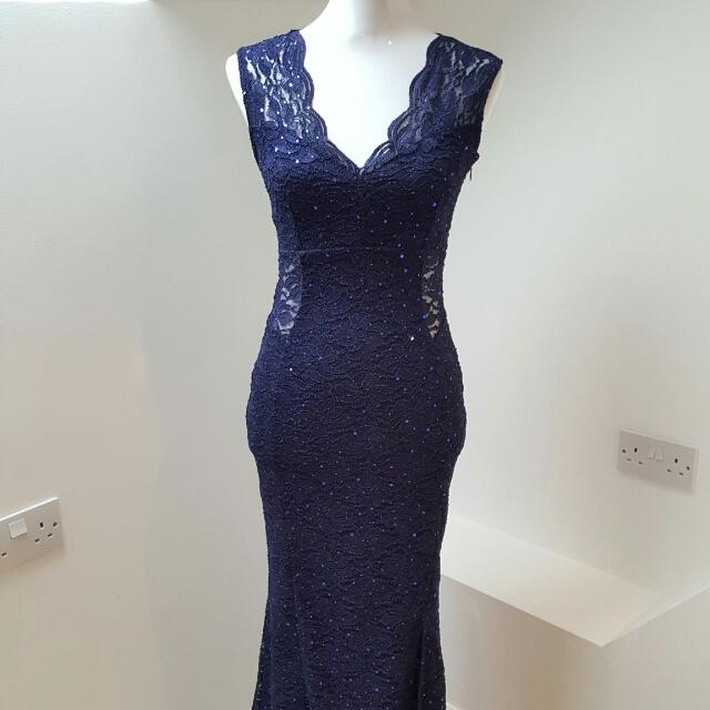 lipsy navy sequin dress