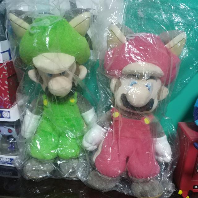 Mario Luigi Official nintendo Tanuki Outfit Plush Hobbies